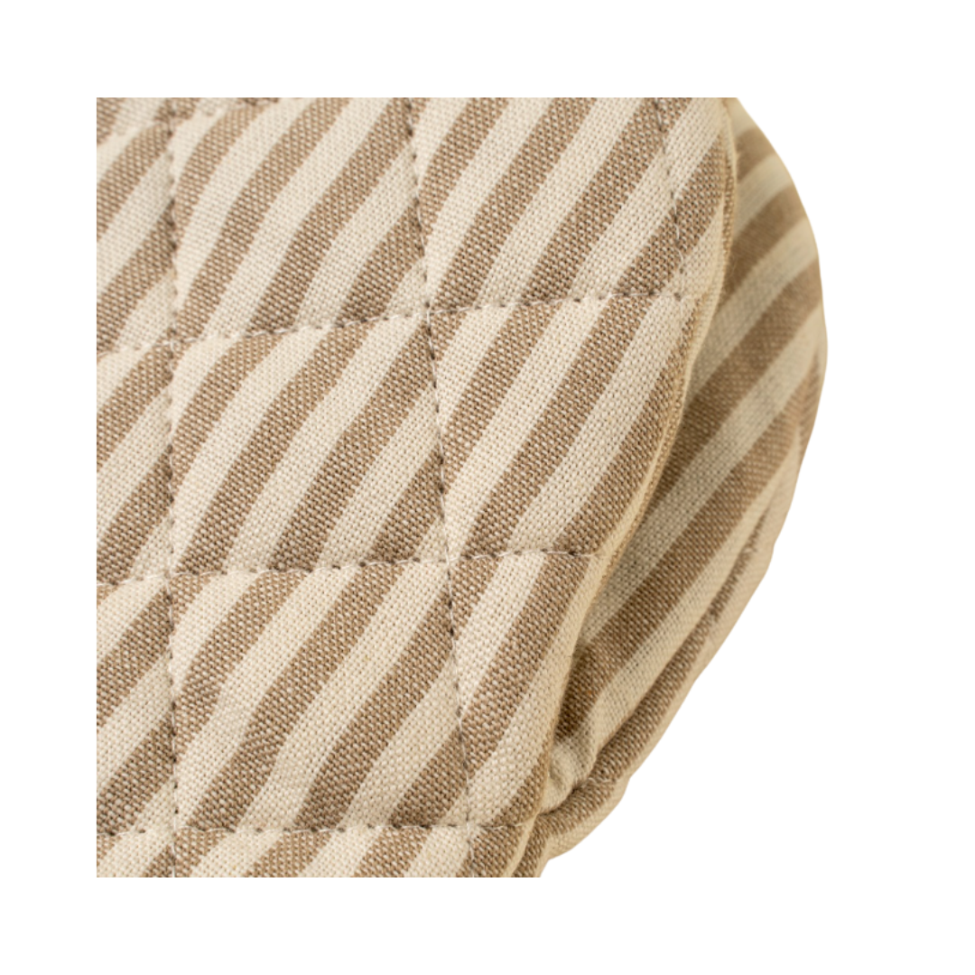 Hampton Stripe Oven Mit - Sand