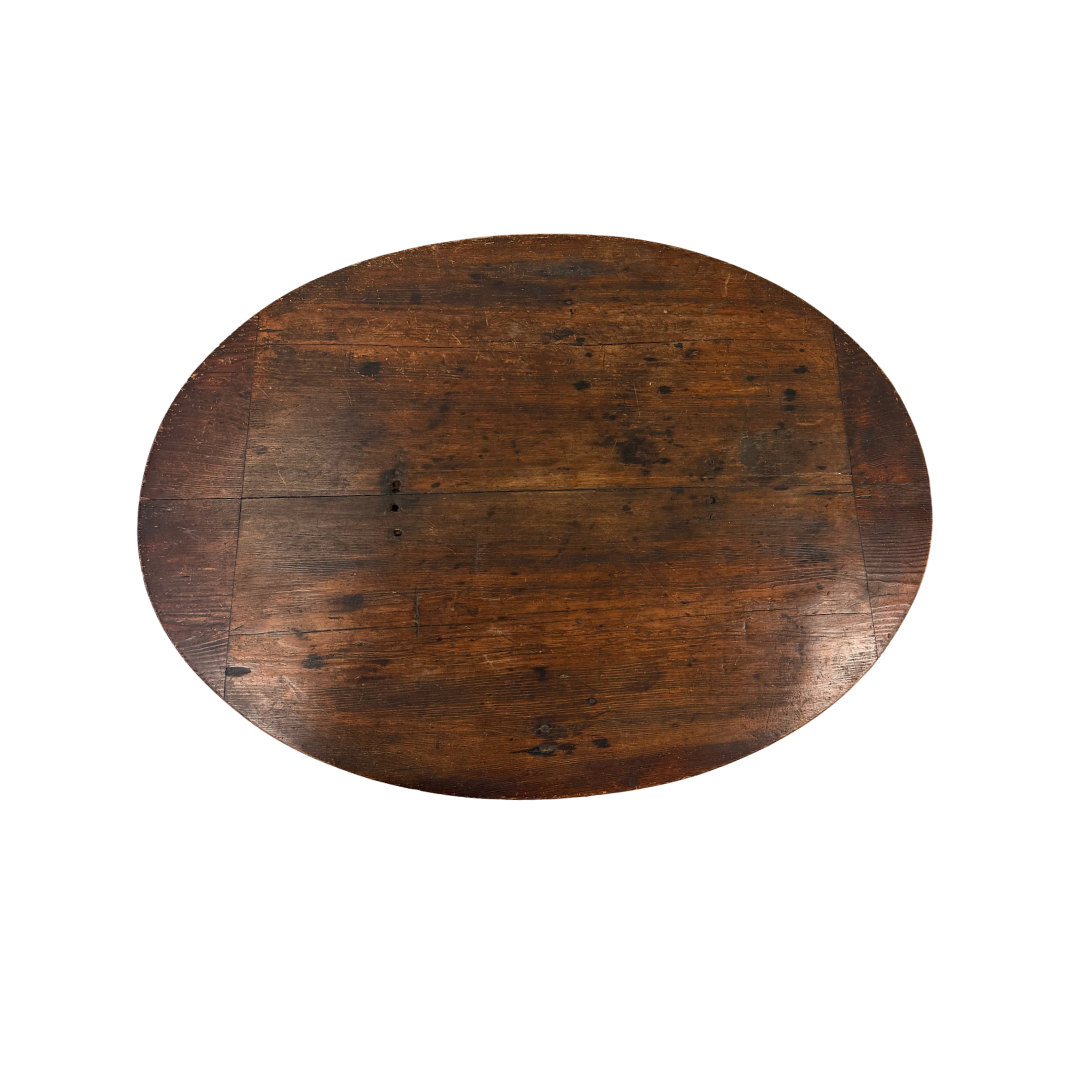 Found Oval Wood Table