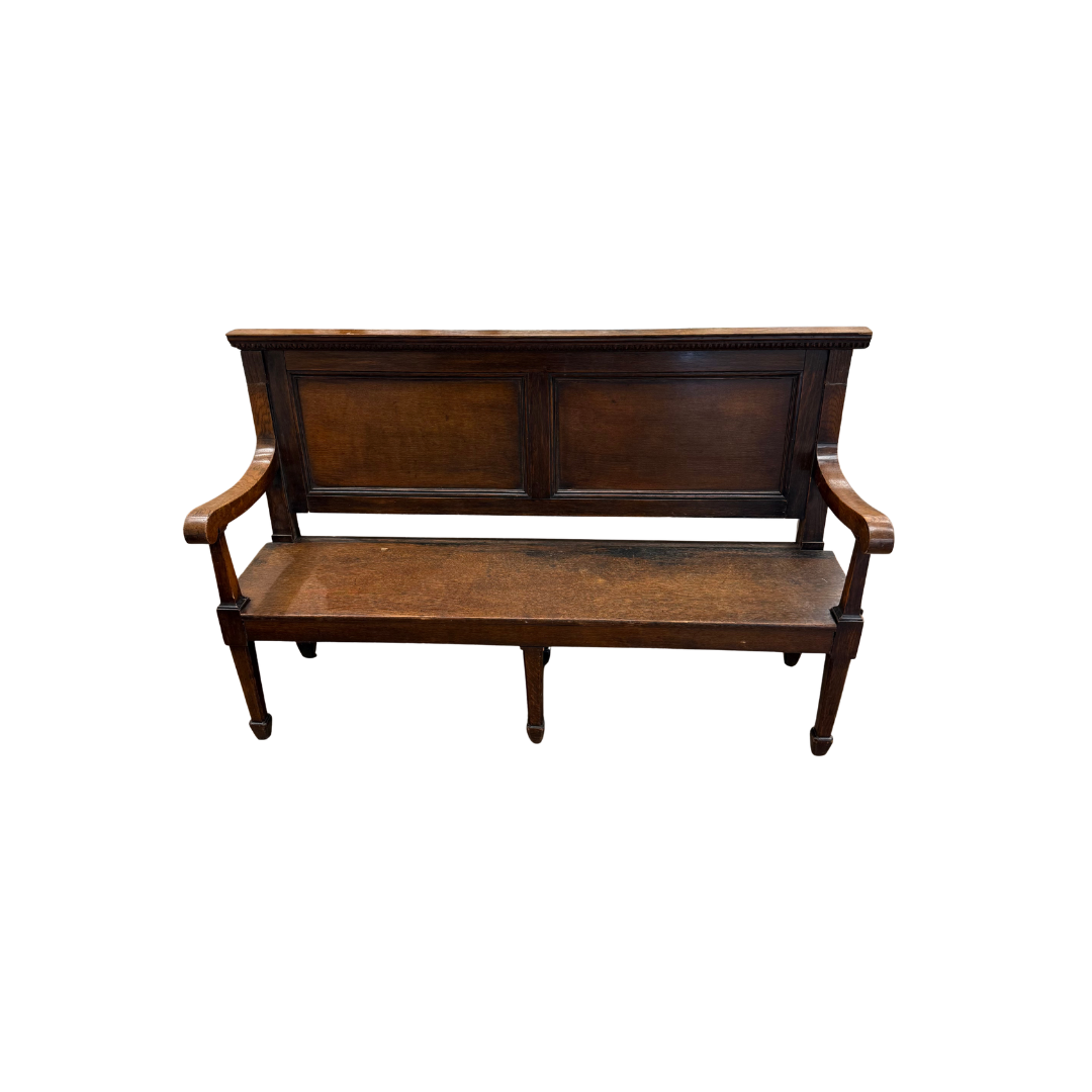 Found Oak Settle Bench
