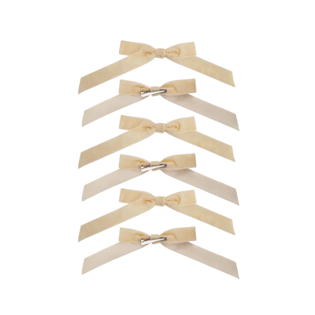 Velvet Bow Clips