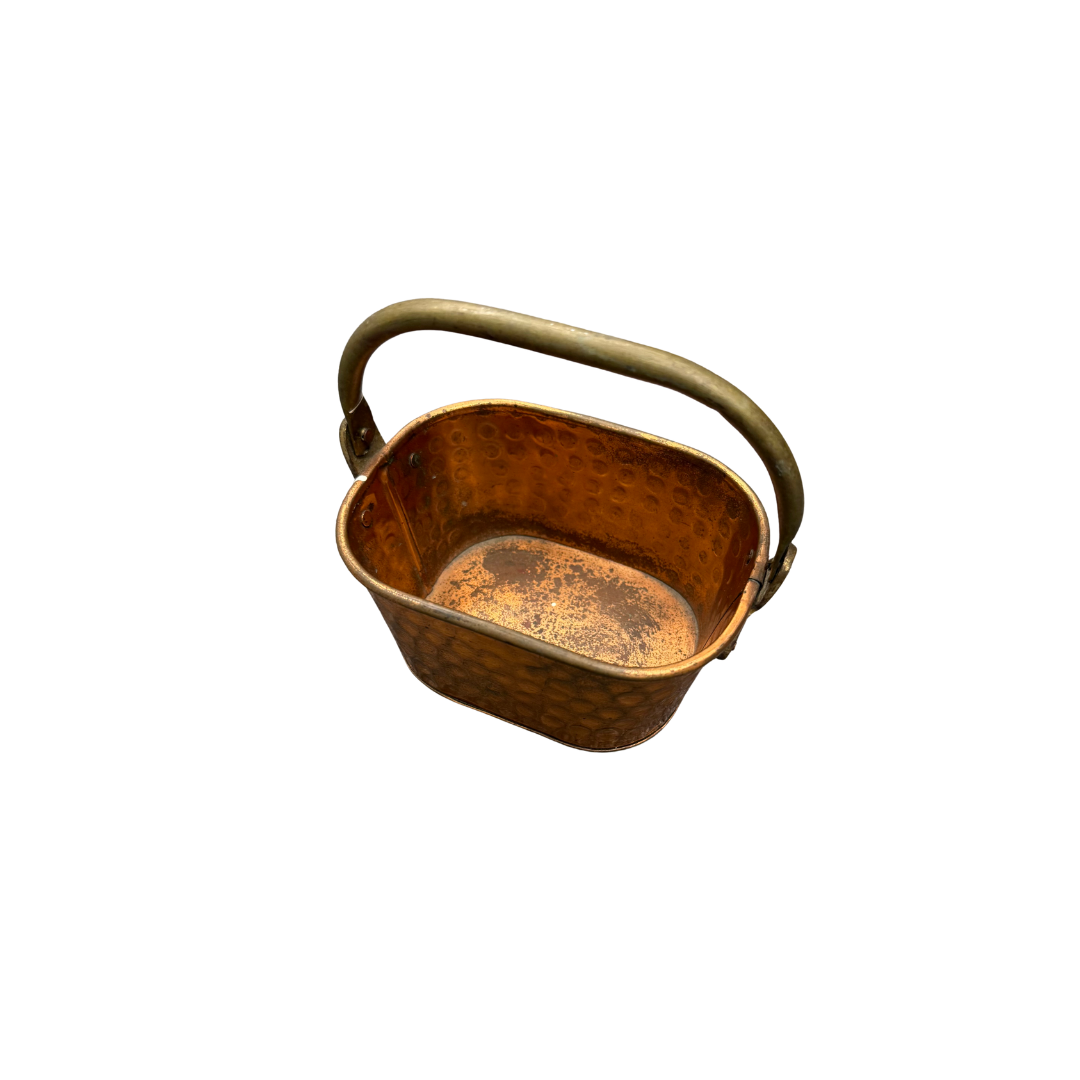 Found Hammered Copper Mini Basket