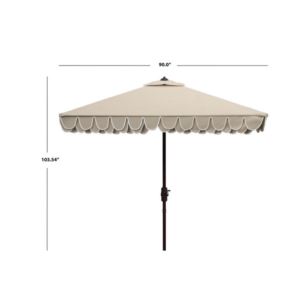 Elegant Valance Outdoor Umbrella - 7.5 FT