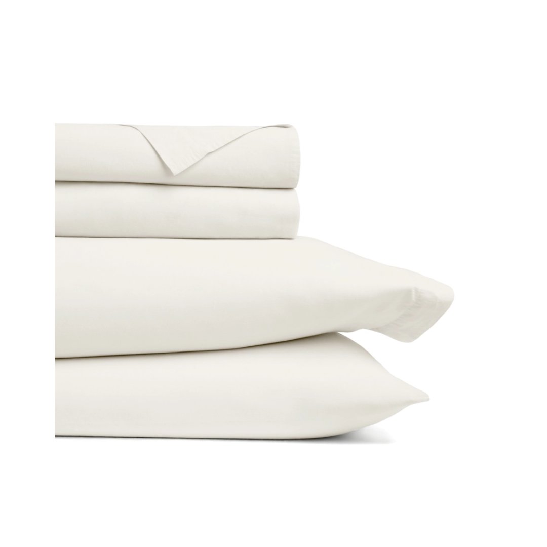 Ivory Okeo-Tex Cotton Sheet Set
