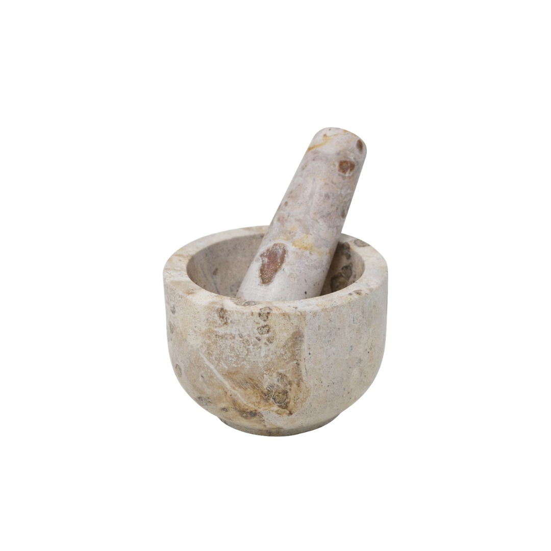 Leopard Marble Mortar and Pestle