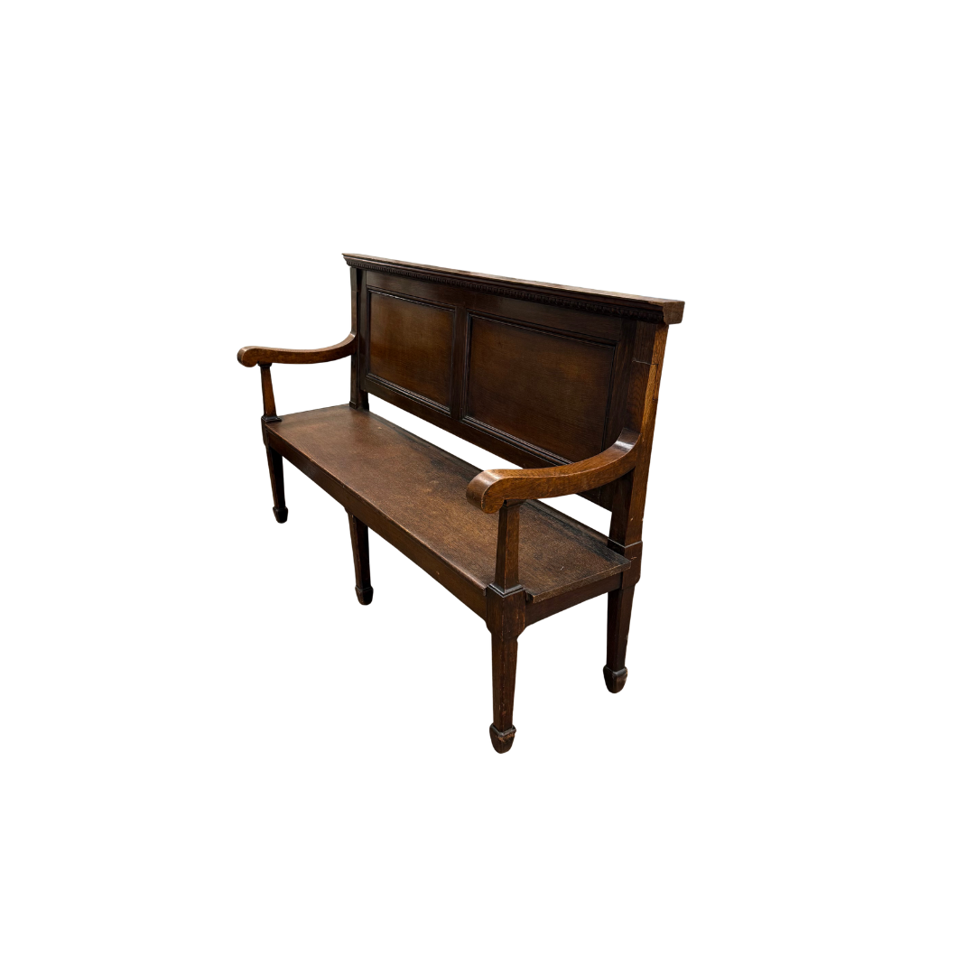 Found Oak Settle Bench