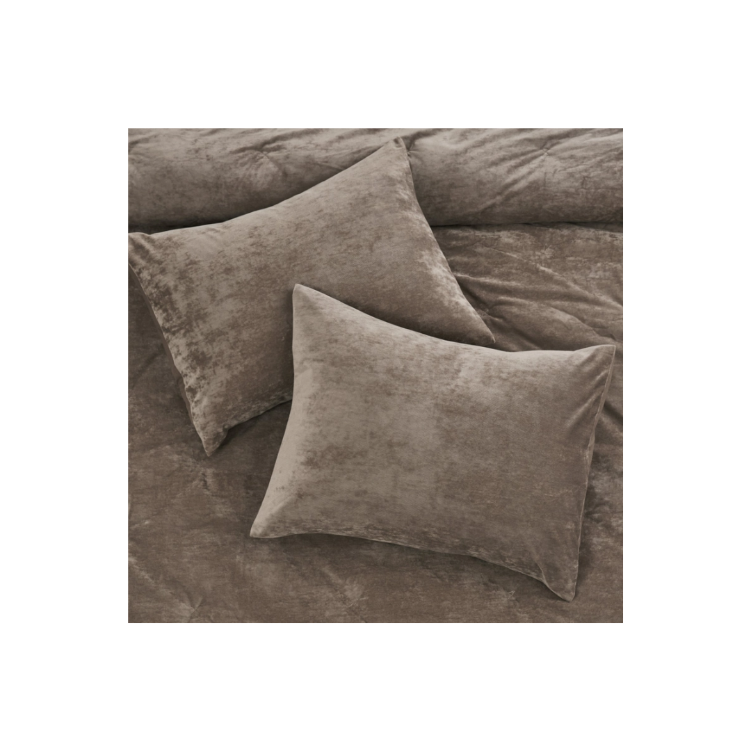 Velvet Stitch Cocoa Duvet Set