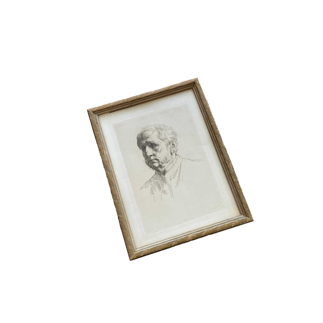 Found Pen Portrait by William Strang