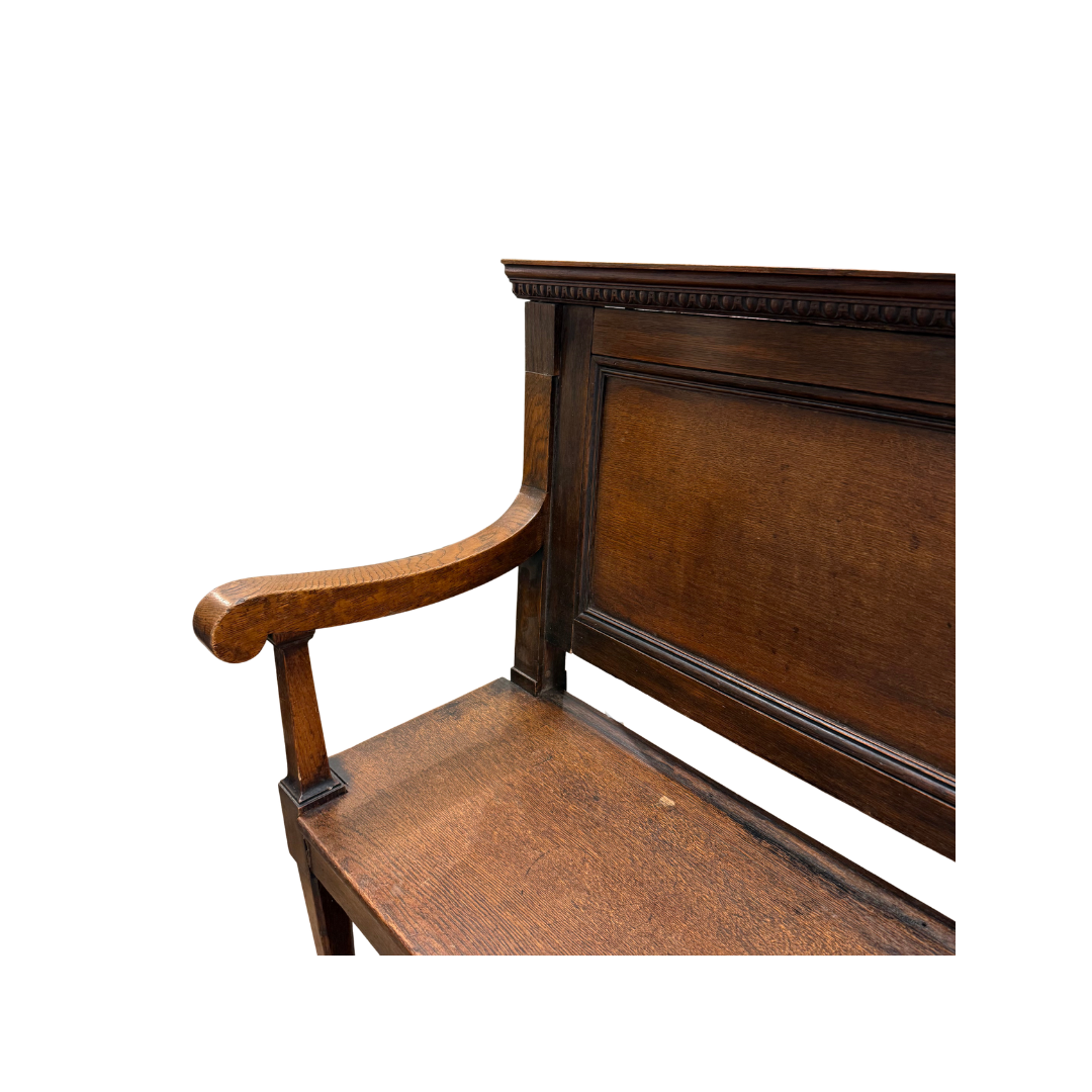 Found Oak Settle Bench