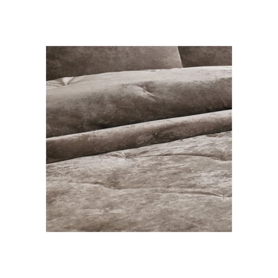 Velvet Stitch Cocoa Duvet Set