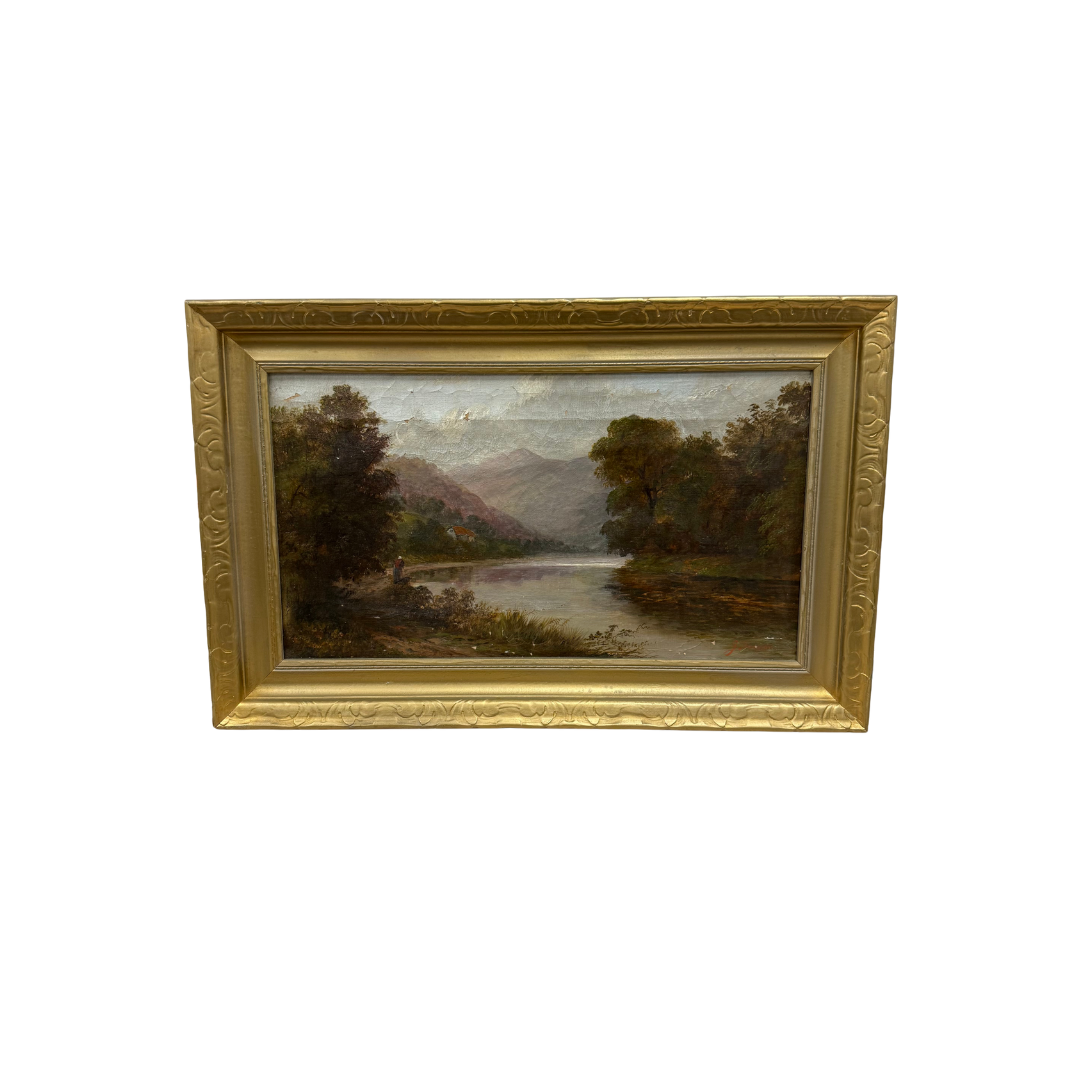 Found River Landscape Painting