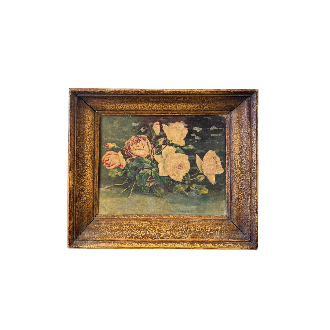 Found Gold Framed Floral Still Life Painting