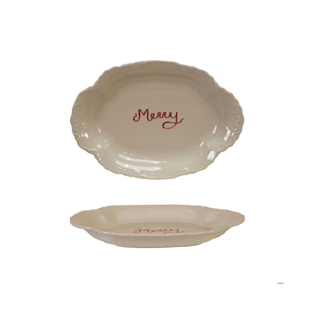 Merry Scalloped Platter