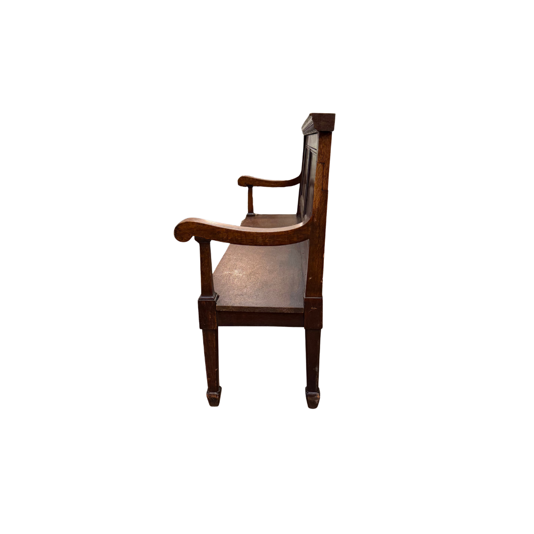 Found Oak Settle Bench