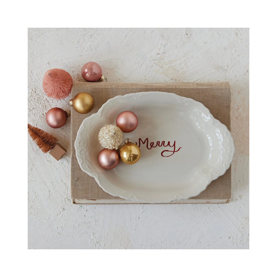 Merry Scalloped Platter
