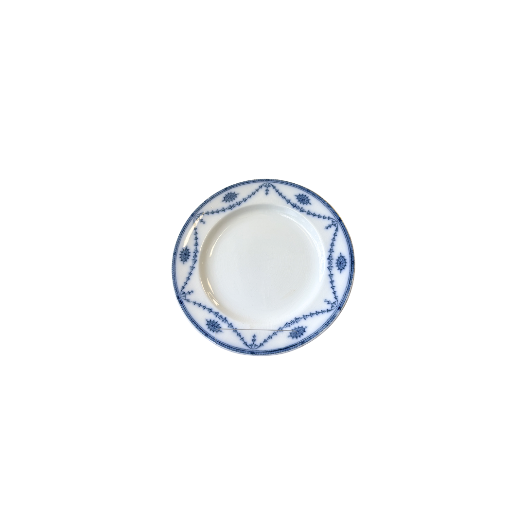 Found Blue Chippendale Plate by Booths