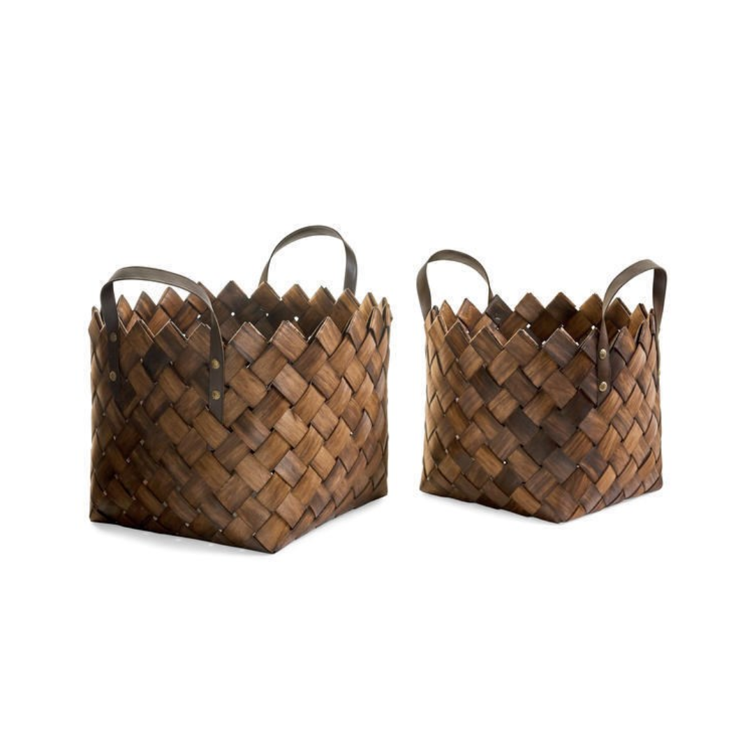 Brown Braided Baskets