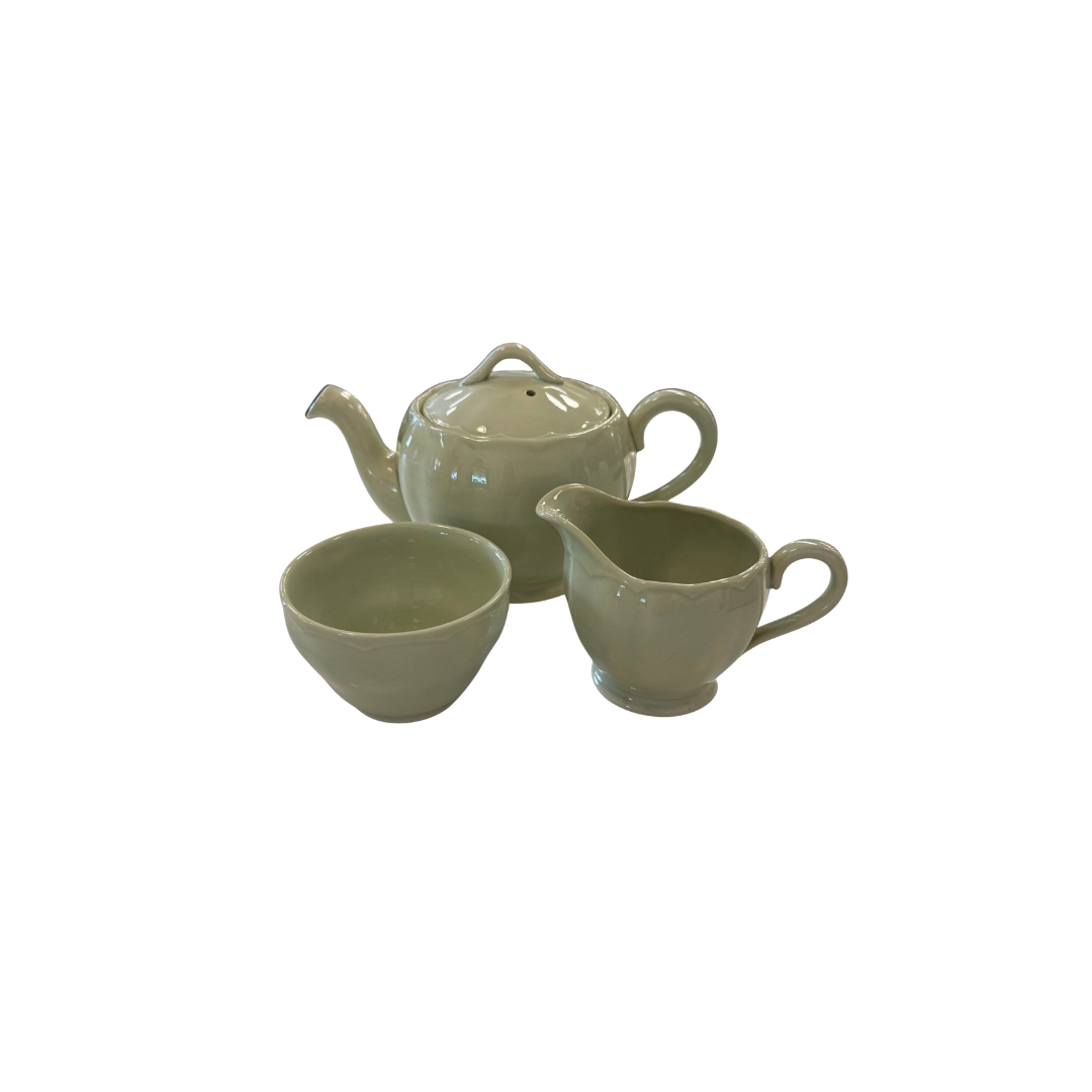 Found Sage Petal Ware Serving Set