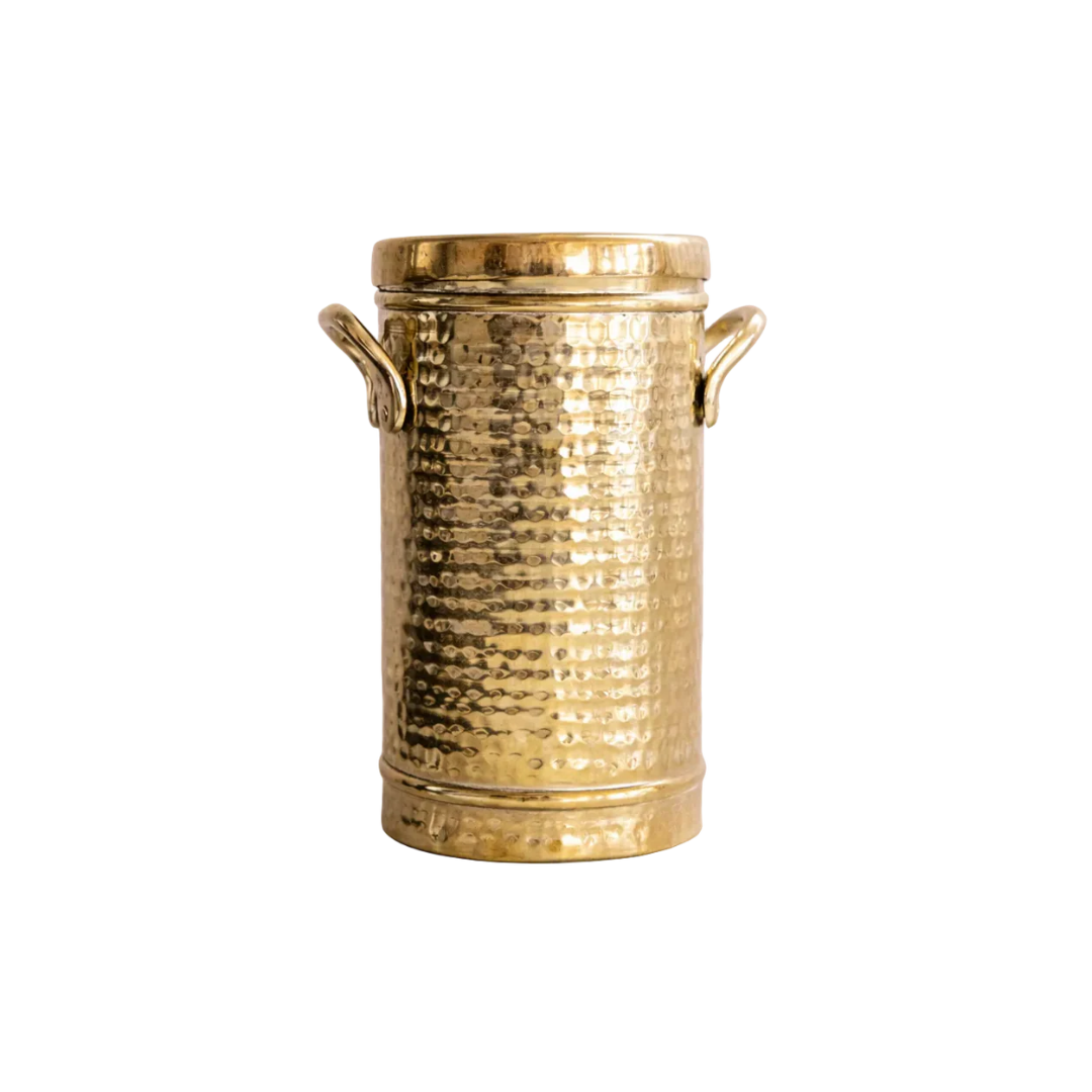 Brass Hammered Canister