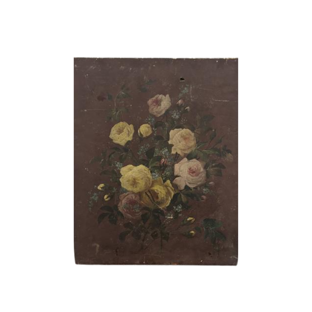 Found Oil Canvas Floral