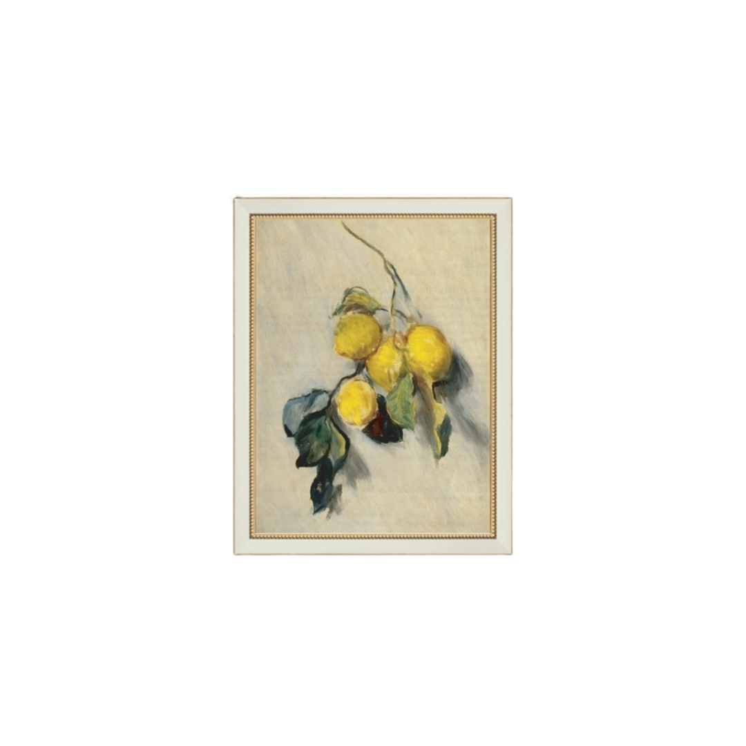 Branch of A Lemon Tree Framed Antique Art 1883 By Claude Monet