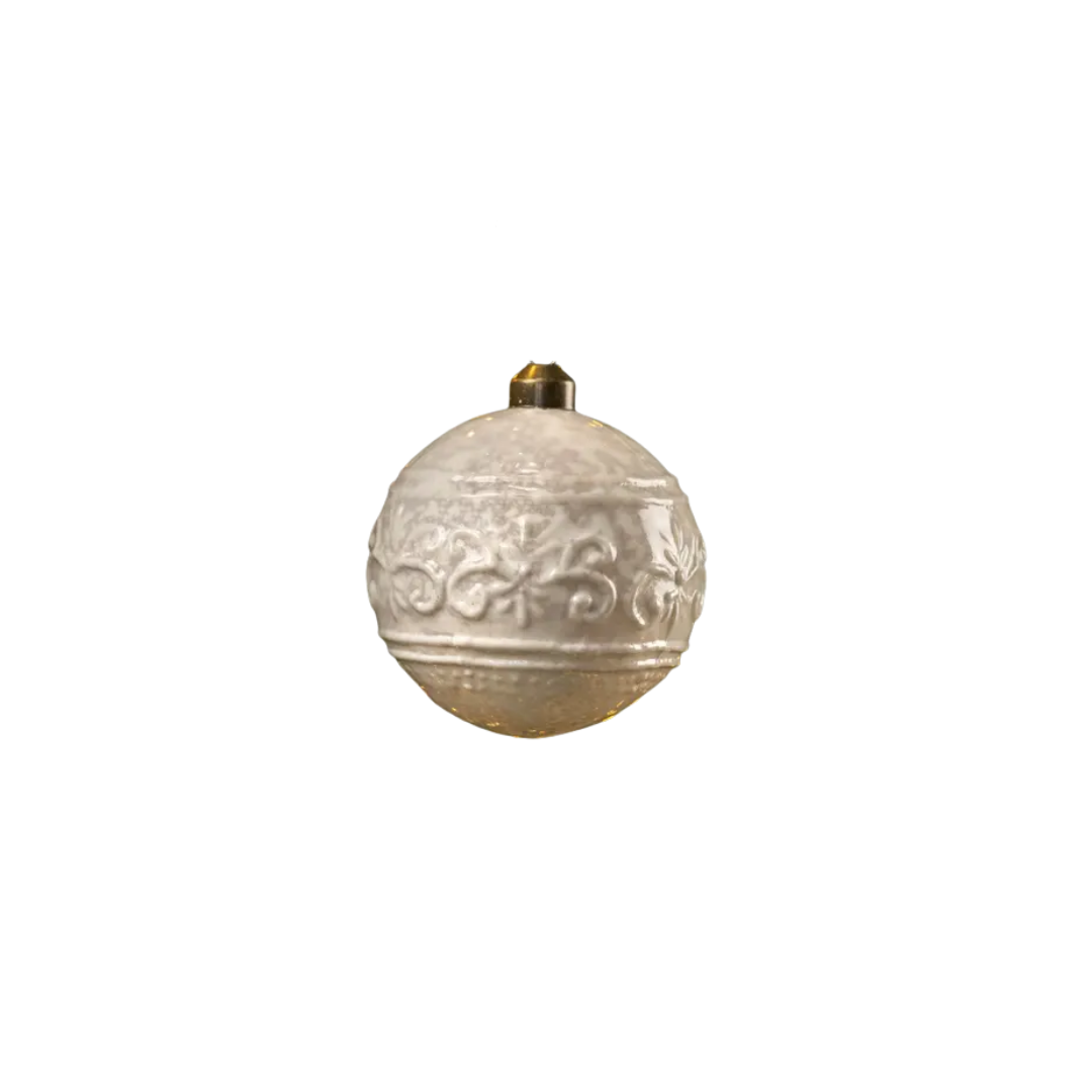 Sculpted White Ornament