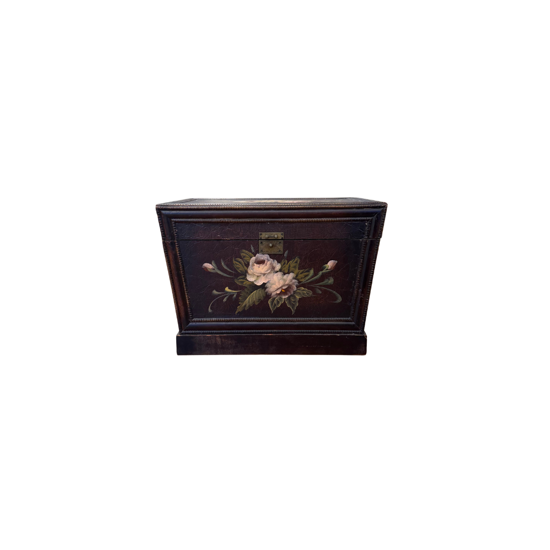 Found Small Hand-painted Floral Chest