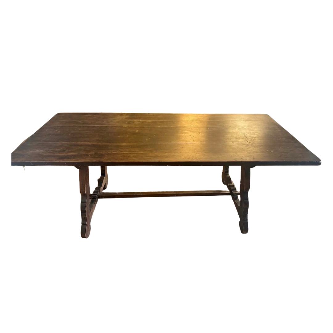 Found Wooden Trestle Table