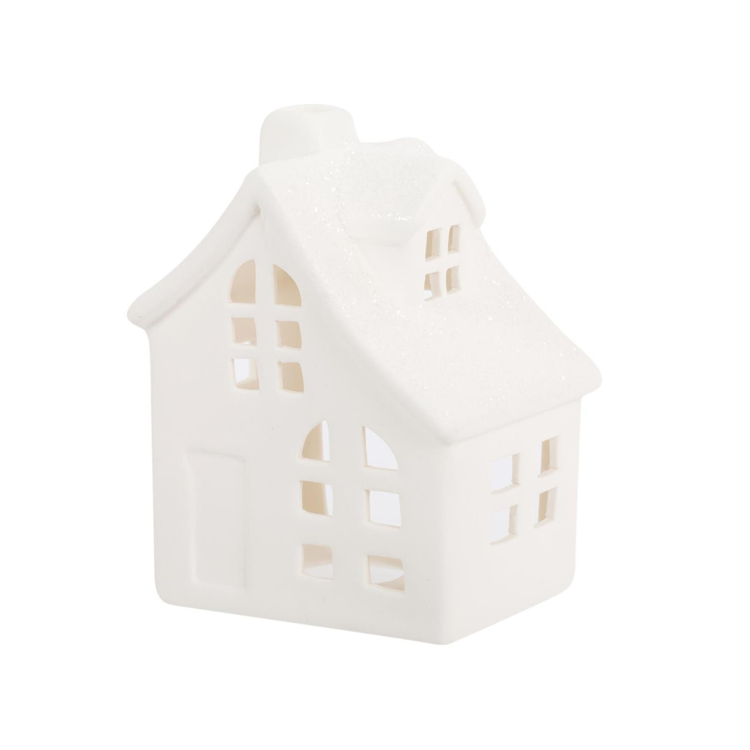 Mini White Sloped Roof House