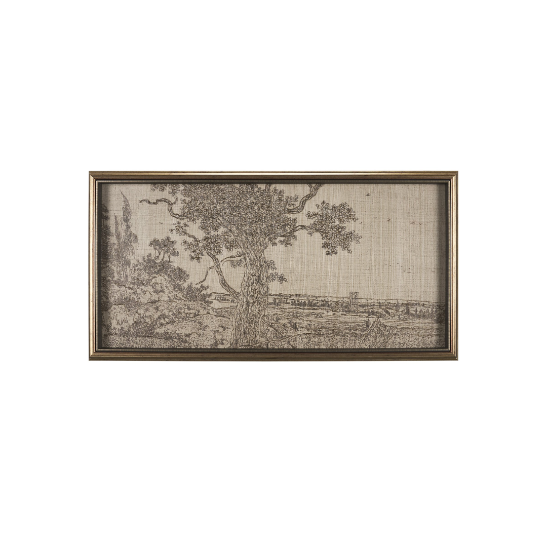 Oak Tree Landscape Art Print