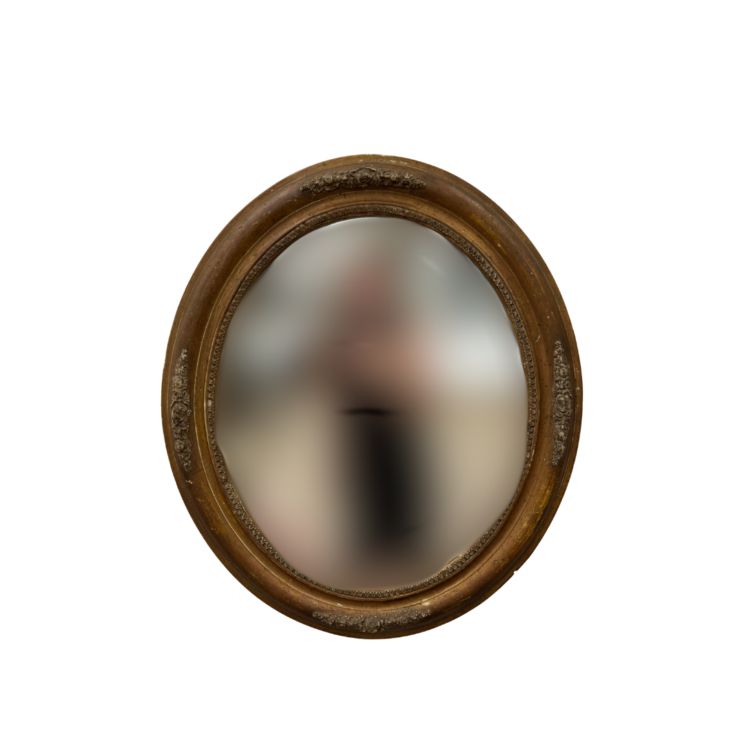 Found Oval French Mirror