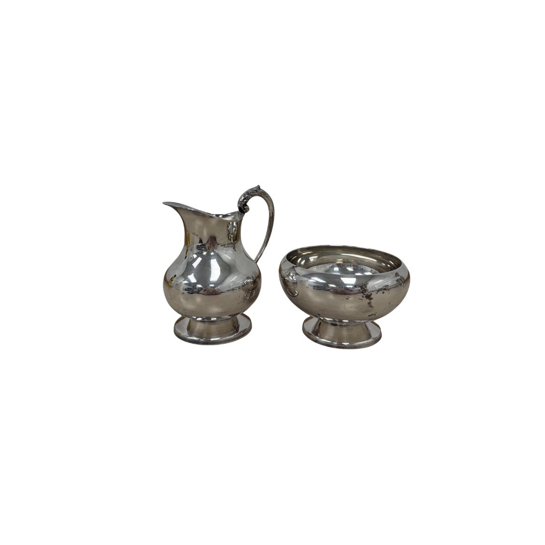 Found Silver Marlboro Plate Morton Parker Sugar and Milk Set