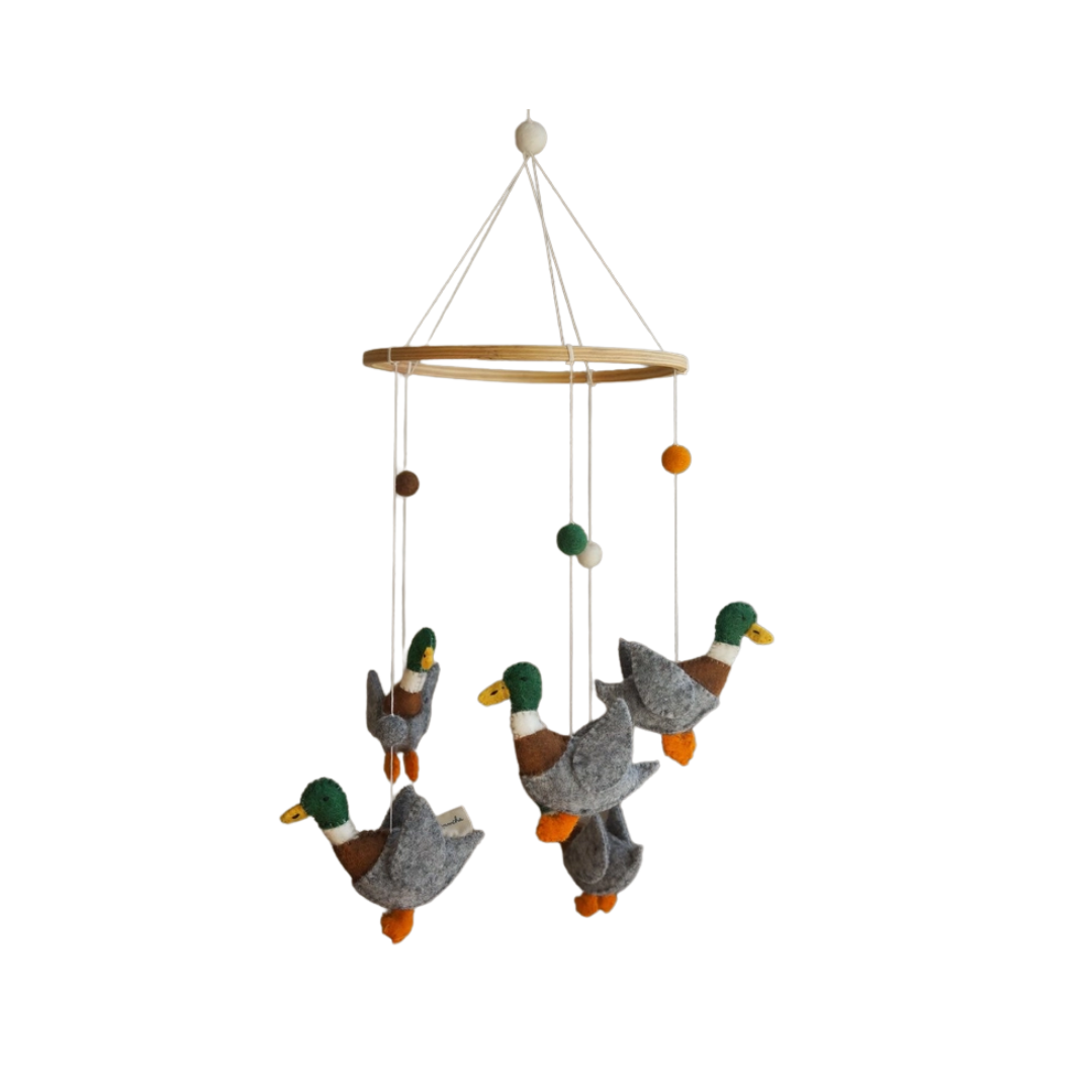 Ducks Felted Baby Mobile