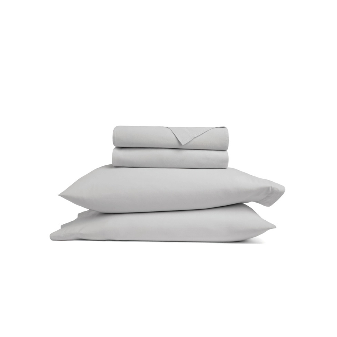 Grey Okeo-Tex Cotton Sheet Set