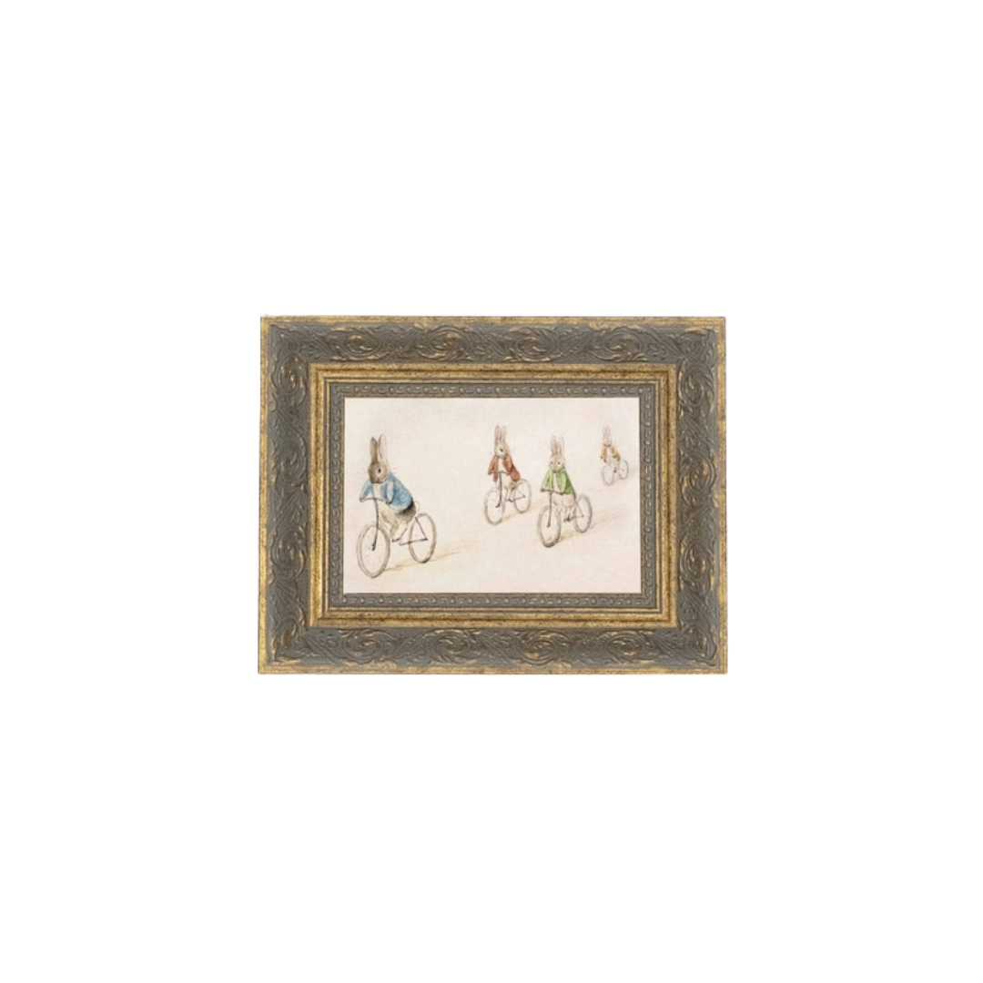 Biking Bunnies Framed Art