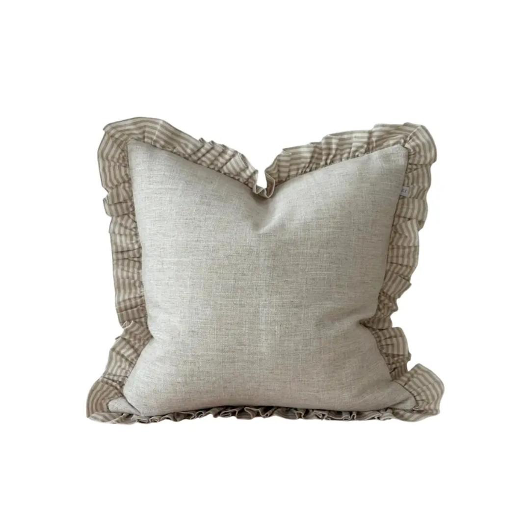 Bella Stripe Ruffle Pillow