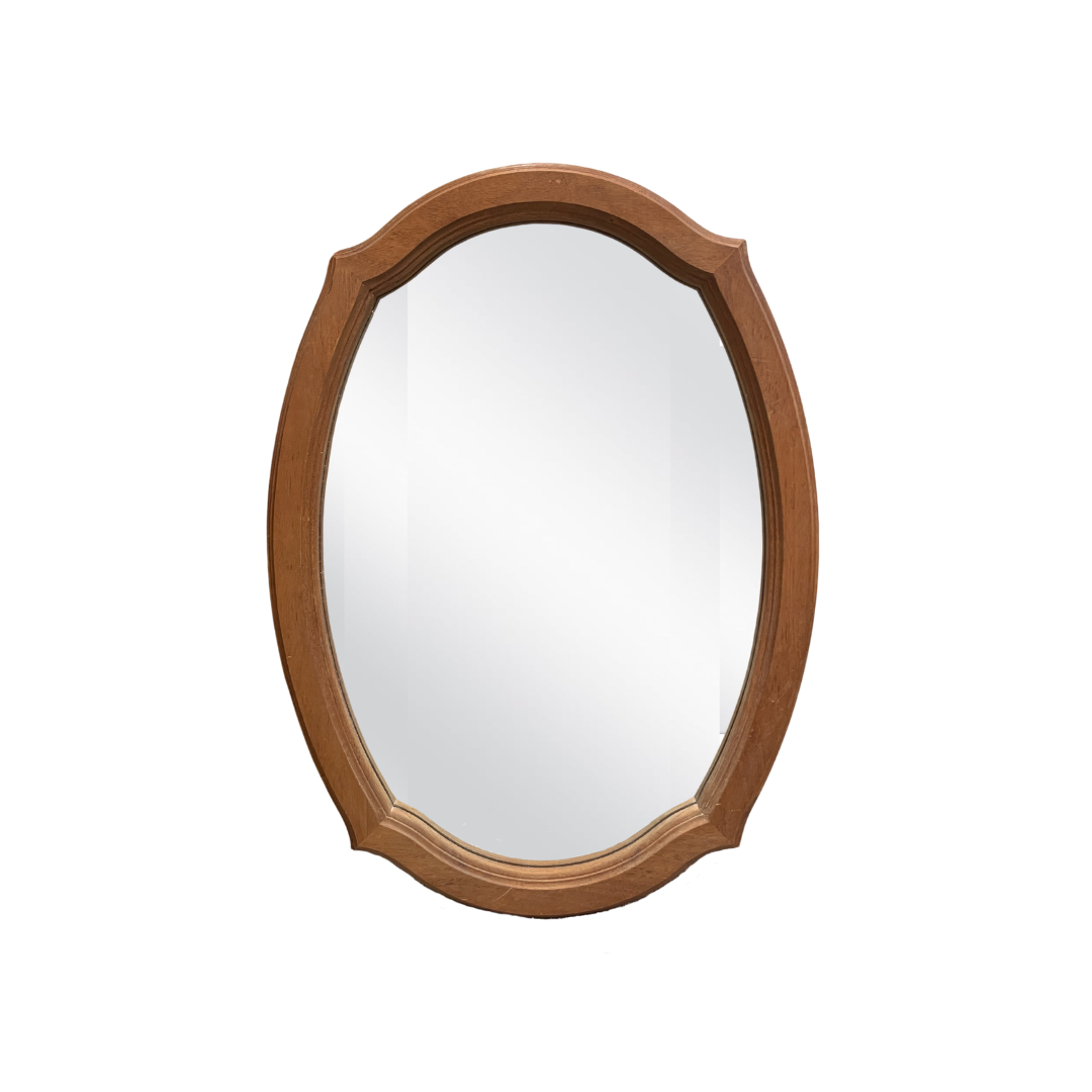 Found Wood Pointed Edge Mirror