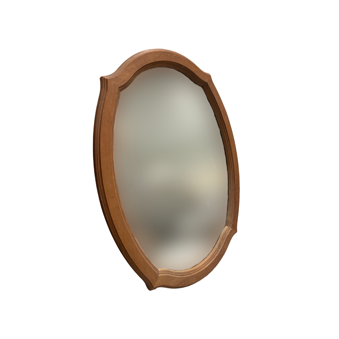 Found Wood Pointed Edge Mirror