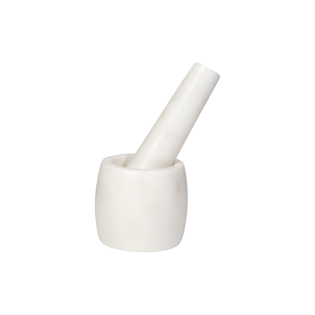 White Mini Marble Mortar & Pestle