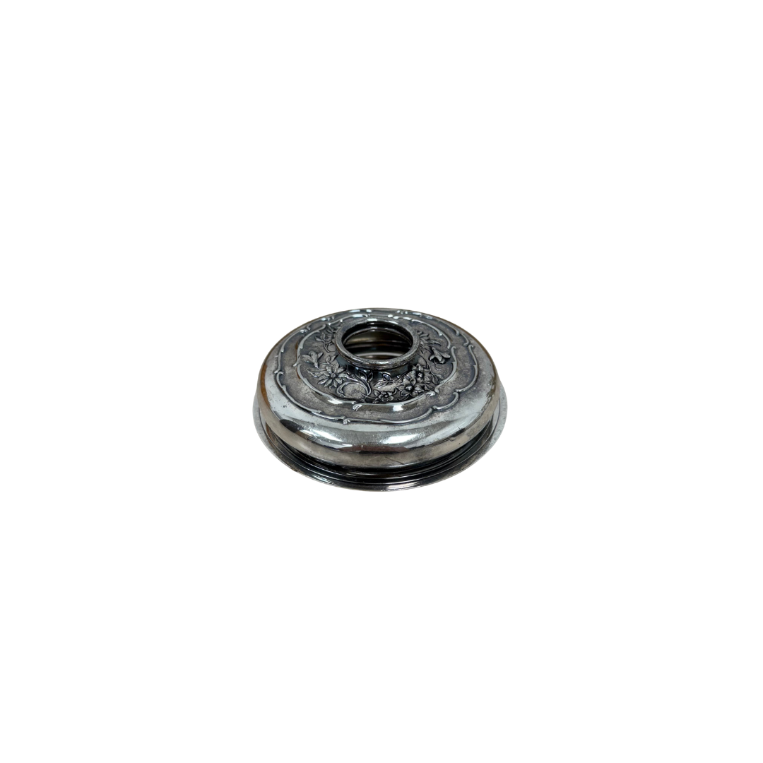 Found Silver Vanity Jar & Decorative Lid