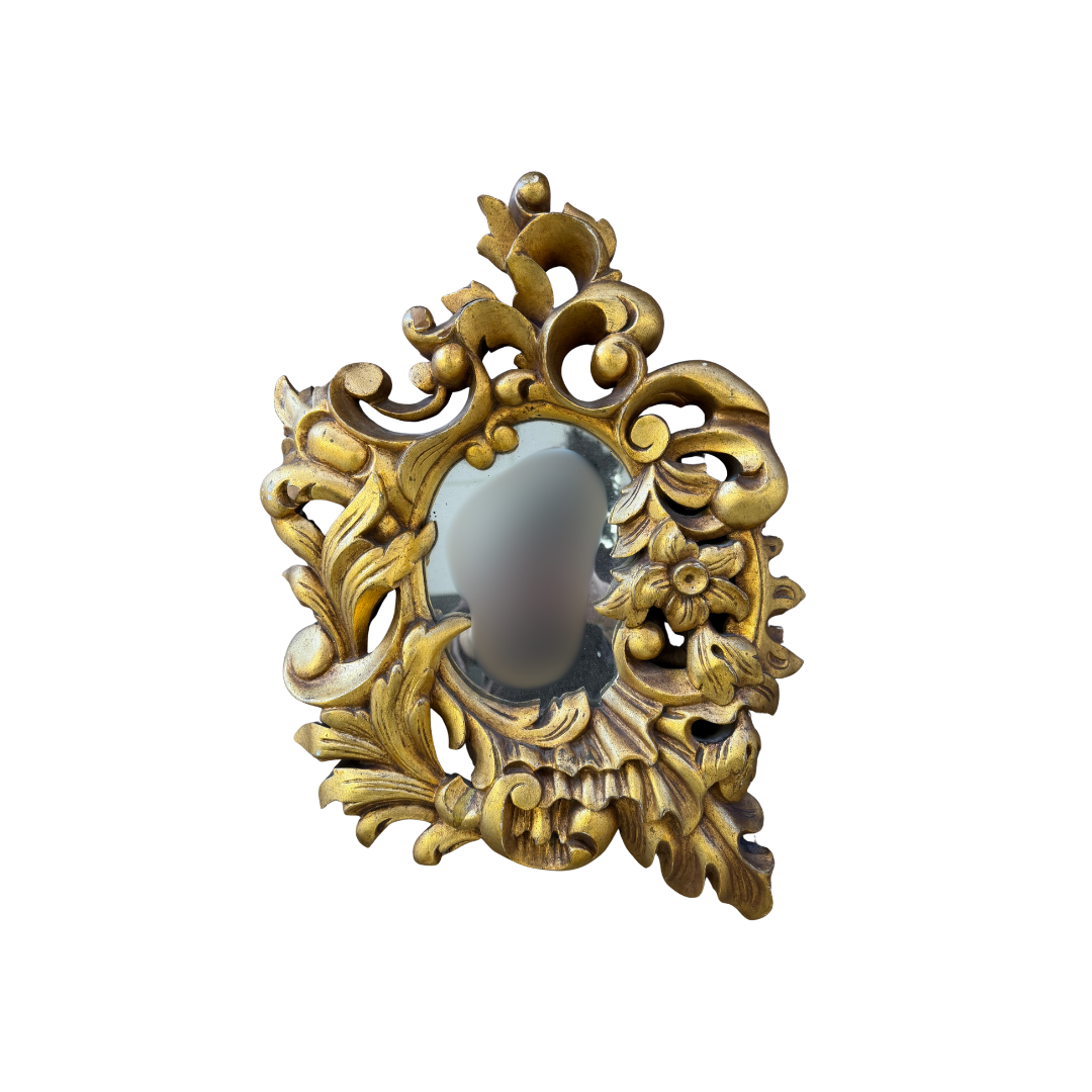 Found Gilt Wooden Asymetrical Mirror