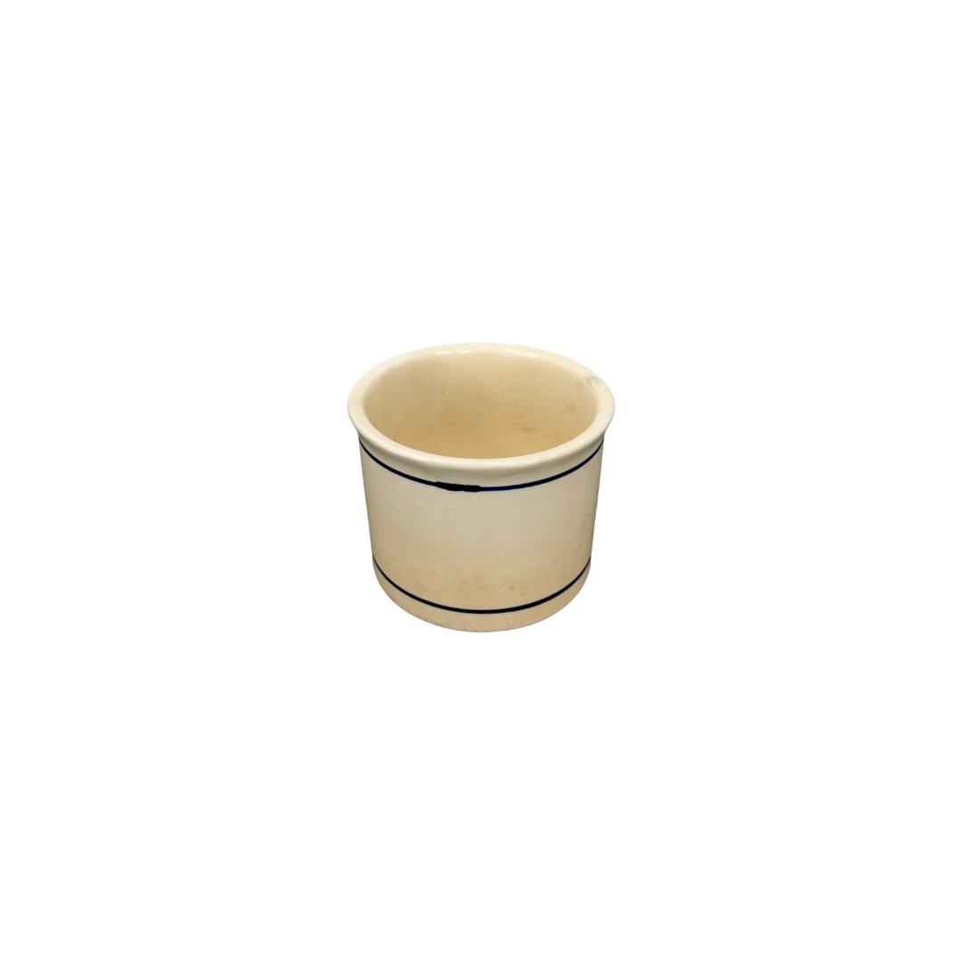 Found Small Blue Striped Pot