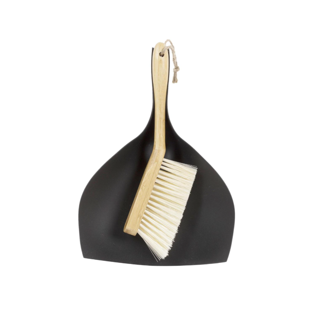 Black Dustpan &amp; Brush Set