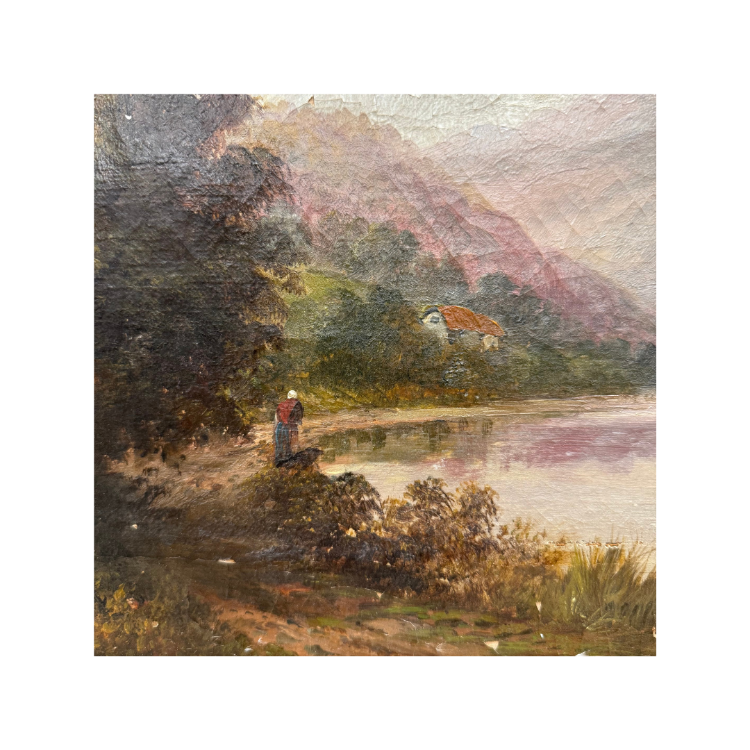 Found River Landscape Painting
