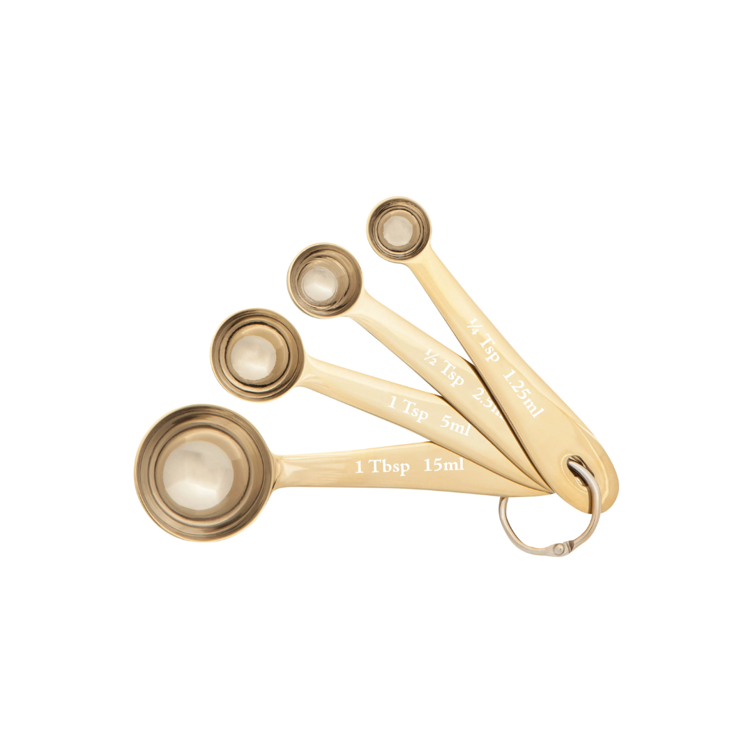 Gold Measuring Spoons Set of 4