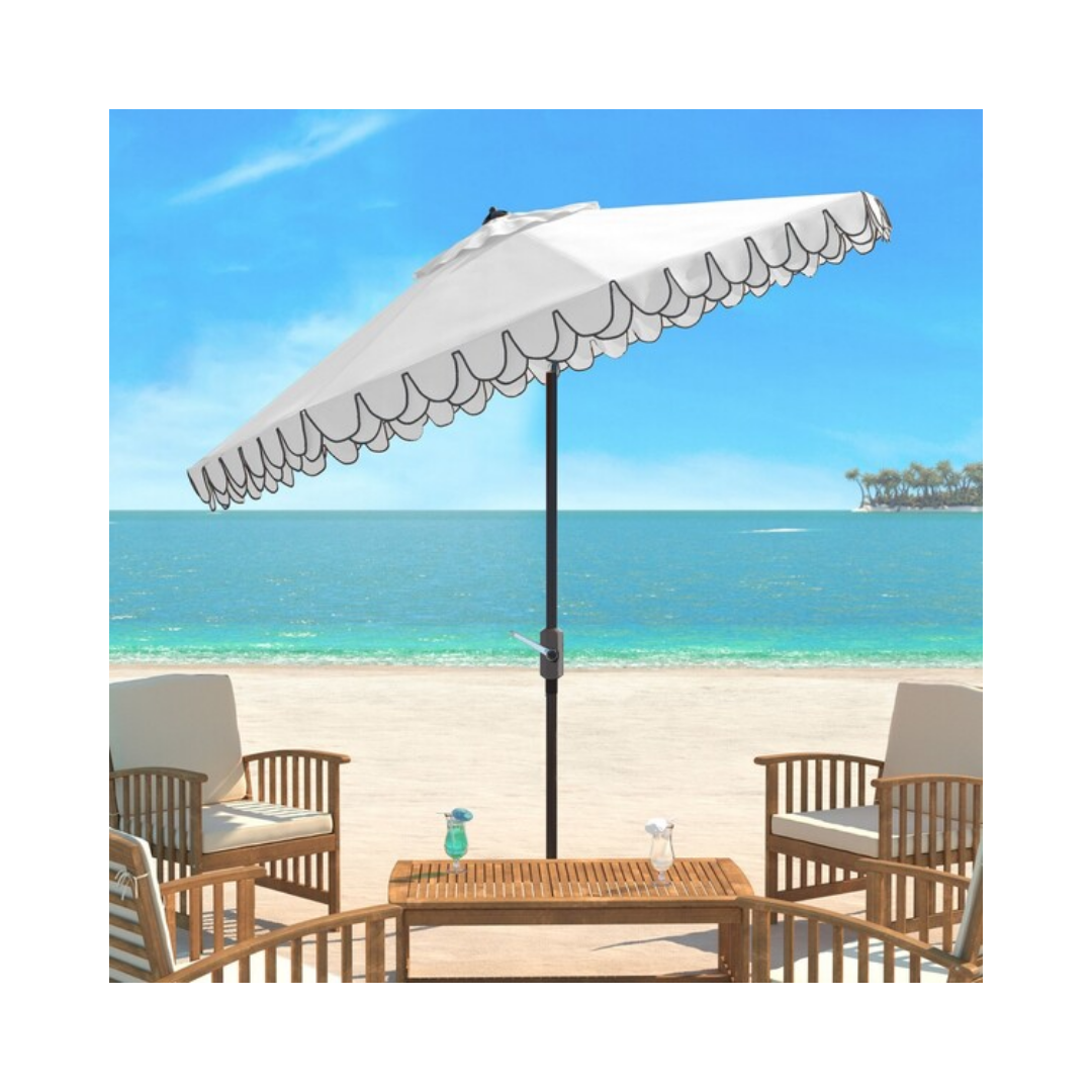 Elegant Valance Outdoor Umbrella - 9 FT