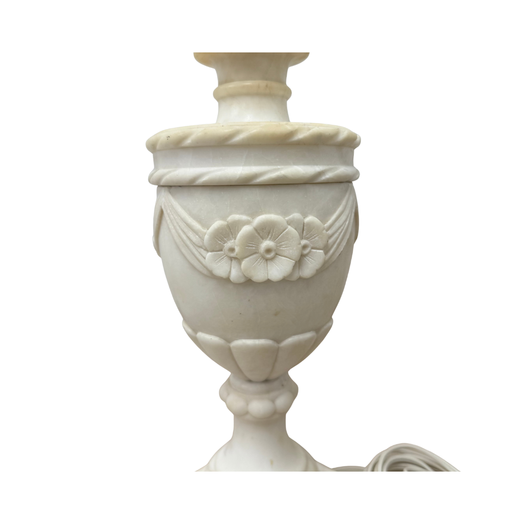 Found Alabaster Marble Lamp Base