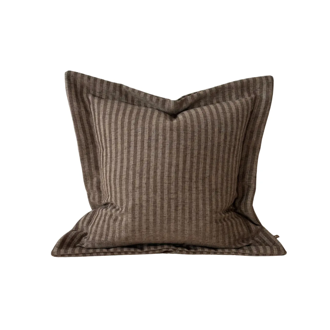 Orla Brown Muted Stripe Pillow