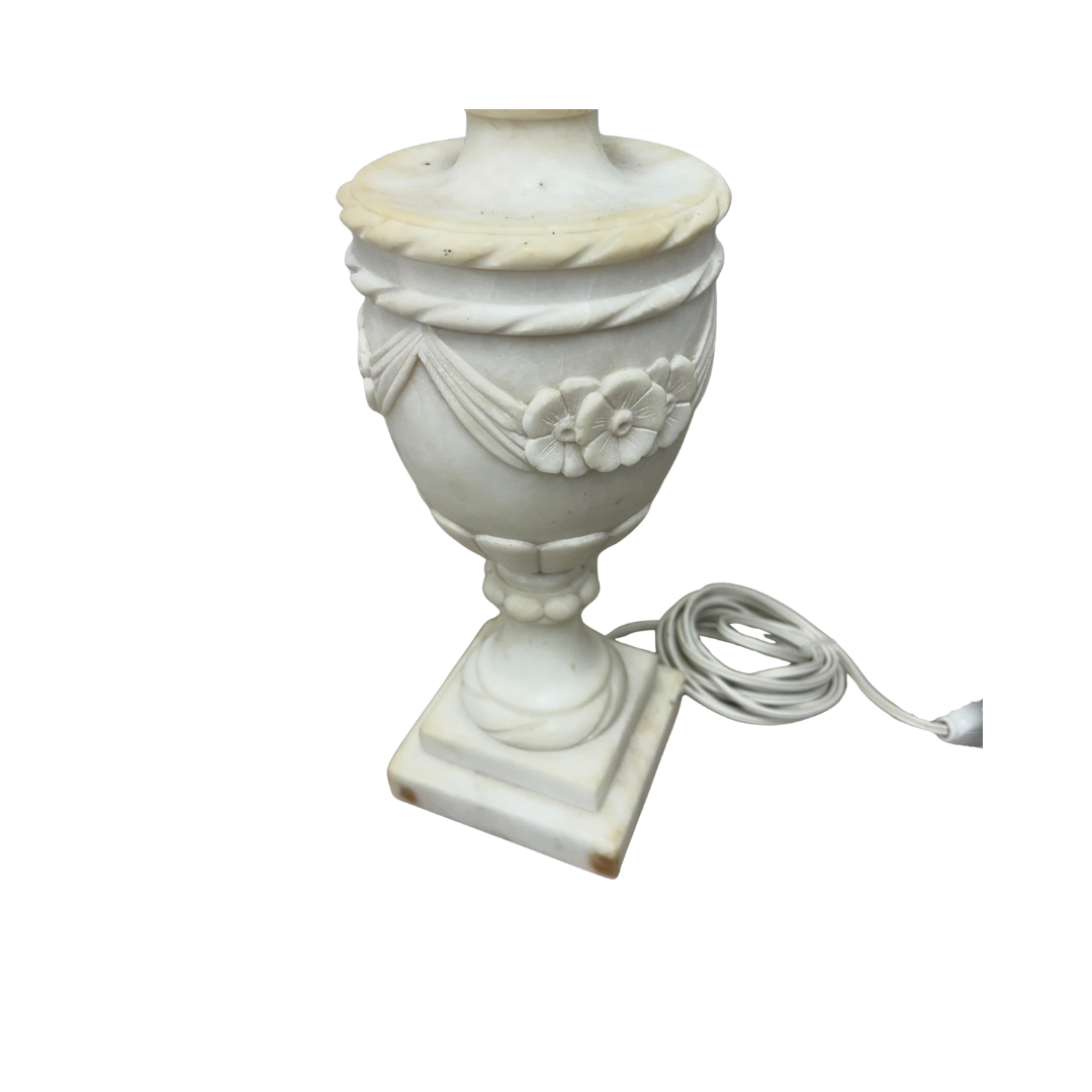 Found Alabaster Marble Lamp Base