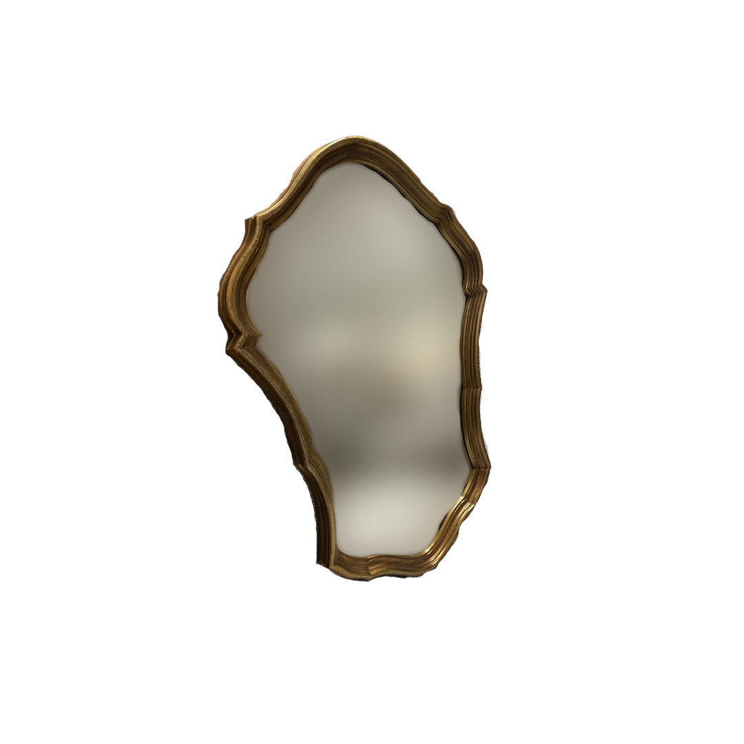 Found Gold Curved Mirror