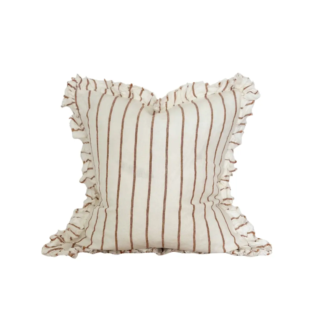 Hallie Striped Ruffle Pillow